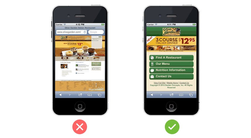 Lack of mobile optimization2